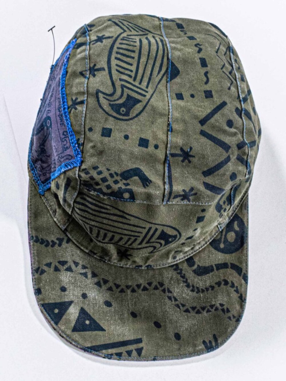 Vintage 90s Zimbabalooba Reversible 5 Panel Hat AOP Surf Skate Rave Print - Picture 16 of 16